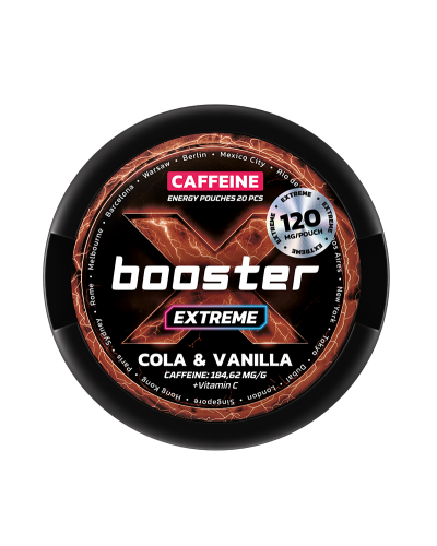 Кофеїновий снюс X BOOSTER Extreme 120мг Cola & Vanilla (Кола та Ваніль) 20шт