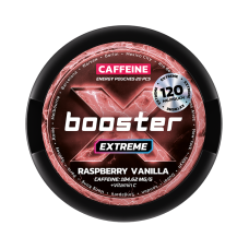 Кофеиновый снюс X BOOSTER Extreme 120мг Raspberry & Vanilla (Малина та Ваниль) 20шт