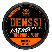 Кофеїновий снюс Denssi Energy 100мг Tropical Fury (Тропічна лють) 20шт