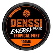 Кофеїновий снюс Denssi Energy 100мг Tropical Fury (Тропічна лють) 20шт