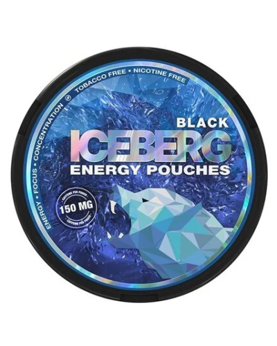 Кофеїновий снюс Iceberg 150мг Black (Фруктовий) 20шт