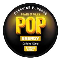 Кофеїновий снюс PoP Energy 100мг Citrus Chill (Цитрусовий холод) 20шт