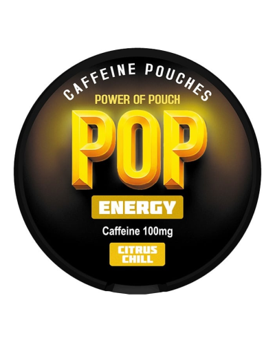 Кофеїновий снюс PoP Energy 100мг Citrus Chill (Цитрусовий холод) 20шт