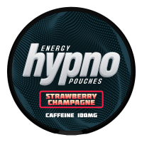 Кофеїновий снюс Hypno Energy 100мг Strawberry Champagne (Полуничне шампанське) 20шт