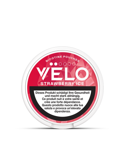 Снюс VELO Strawberry ice (Клубника лед) 10шт мини (ник 4.2 мг)