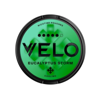 Снюс VELO Eucalyptus Storm Ultra (Євкаліпт) 20шт (нік 17 мг)