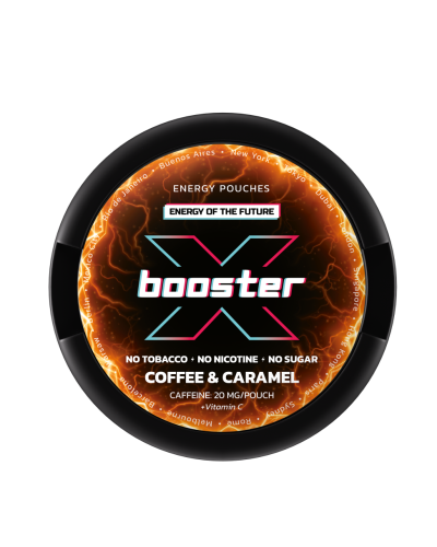 Кофеїновий снюс X BOOSTER 80мг Coffee & Caramel (кава карамель) 20шт