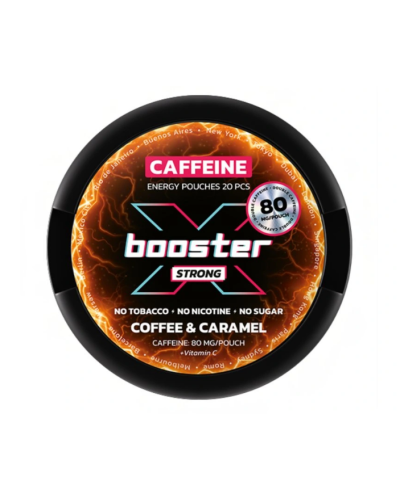 Кофеїновий снюс X BOOSTER 80мг Coffee & Caramel (кава карамель) 20шт