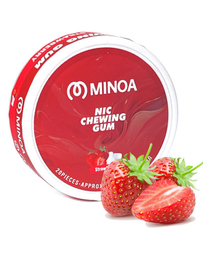 Нікотинові жуйки Minoa Strawberry (Полуниця) 20шт (нік 4 мг)